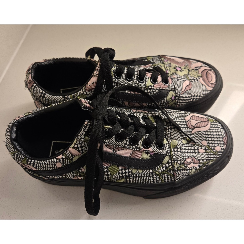 Vans Old Skool Platform Floral Houndstooth Women's‎ Shoe Size 5 Men's Size 3.5 - Picture 4 of 9